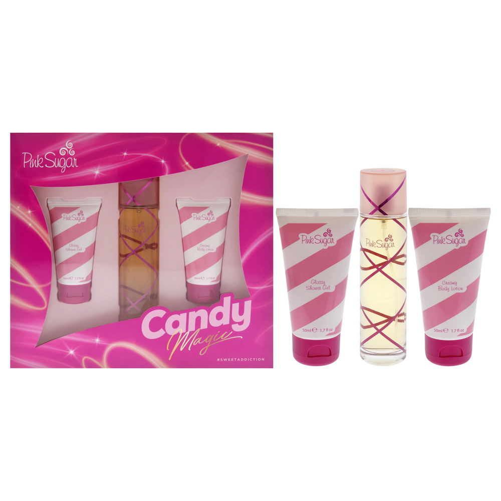 Pink Sugar Candy Magic by Aquolina for Women 3 Pc Gift Set